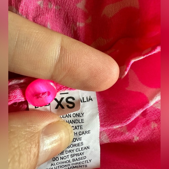 Lola Australia hot Pink ‘Patsy’ maxi dress with floral print, 100% silk, size XS - Picture 6 of 9